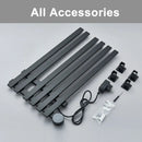 Modern black electric towel warmer rack bathroom digital display
