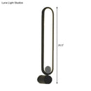 Modern black elliptical wall lamp study room led sconce
