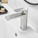 Modern black finish brass basin faucet bathroom hot cold water mixer