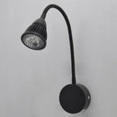 Modern black finish metal shade wall lamp bedroom warm white led