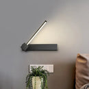 Modern black finish rotatable led wall sconce for bedroom lighting