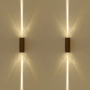 Modern black finish wall lamp hotel dual beam sconce