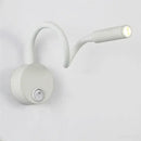 Modern black flexible gooseneck led wall sconces bedroom reading light