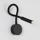 Modern black flexible gooseneck led wall sconces bedroom reading light
