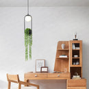 Modern black flower pot pendant light dining room planter decor