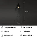 Modern black flying wing shape pendant lights for living room