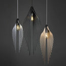 Modern black flying wing shape pendant lights for living room