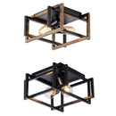 Modern black geometric ceiling chandelier for living room