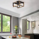 Modern black geometric ceiling chandelier for living room