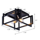 Modern black geometric ceiling chandelier for living room