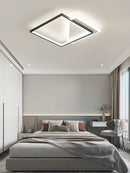 Modern black geometric led ceiling lamp for bedroom