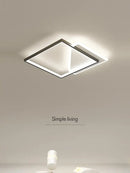 Modern black geometric led ceiling lamp for bedroom