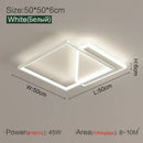 Modern black geometric led ceiling lamp for bedroom