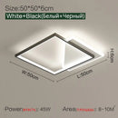 Modern black geometric led ceiling lamp for bedroom
