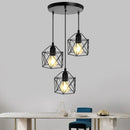 Modern black geometric led ceiling lamp kitchen pendant light