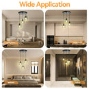 Modern black geometric led ceiling lamp kitchen pendant light