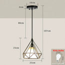 Modern black geometric led ceiling lamp kitchen pendant light