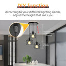 Modern black geometric led ceiling lamp kitchen pendant light