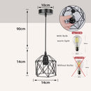 Modern black geometric led ceiling lamp kitchen pendant light