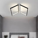 Modern black geometric led ceiling lights for living room illumination