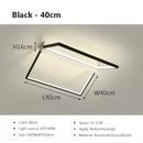 Modern black geometric led ceiling lights for living room illumination