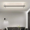 Modern black geometric led ceiling lights for living room illumination