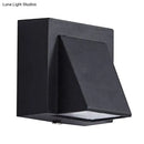 Modern black geometric led outdoor wall mount – patio sconce light