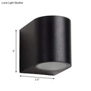 Modern black geometric led outdoor wall mount – patio sconce light