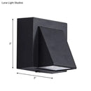 Modern black geometric led outdoor wall mount – patio sconce light
