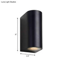 Modern black geometric led outdoor wall mount – patio sconce light