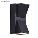 Modern black geometric led outdoor wall mount – patio sconce light