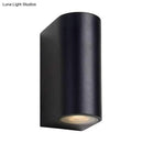 Modern black geometric led outdoor wall mount – patio sconce light
