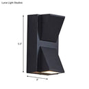 Modern black geometric led outdoor wall mount – patio sconce light