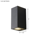 Modern black geometric led outdoor wall mount – patio sconce light
