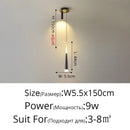 Modern black geometric led pendant light for living room