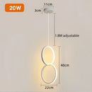 Modern black geometric led pendant light for living room