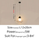 Modern black geometric led pendant light for living room