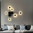 Modern black geometric led wall lamp bedroom minimalist sconce