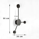 Modern black geometric led wall lamp bedroom minimalist sconce