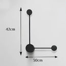 Modern black geometric led wall lamp bedroom minimalist sconce