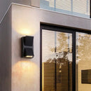 Modern black geometric led wall lamps garden outdoor sconce