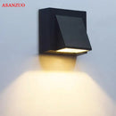 Modern black geometric led wall lamps garden outdoor sconce