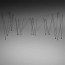 Modern black geometric led wire pendant light office chandelier