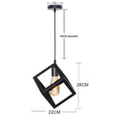 Modern black geometric pendant light – kitchen island 3-light cube