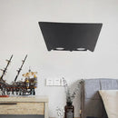 Modern black geometric wall sconce bedroom warm white light