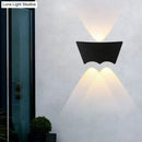Modern black geometric wall sconce bedroom warm white light