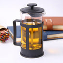 Modern black glass 350ml plastic coffee french press kitchen tool