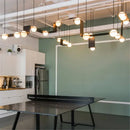 Modern black glass ball geometric chandelier kitchen pendant light