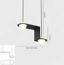 Modern black glass ball geometric chandelier kitchen pendant light