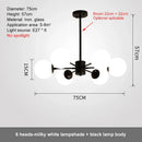 Modern black glass ball led chandelier – dining room pendant light